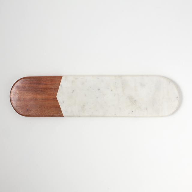 大理石/木 細長カッティングボード