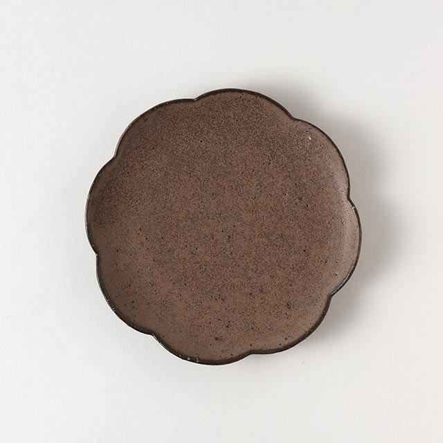 藤田千絵子　凛花皿茶12cm
