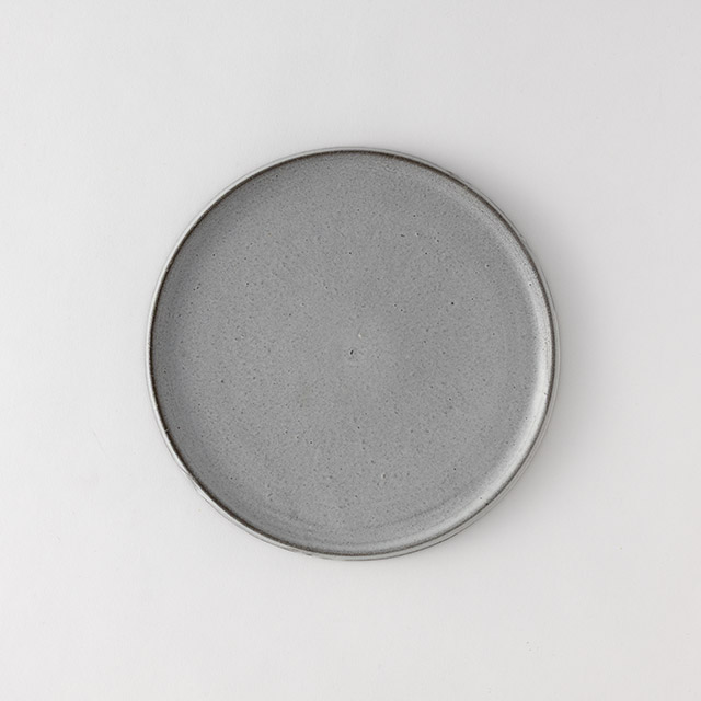 大野香織　グレーおぼろ雲プレート21cm