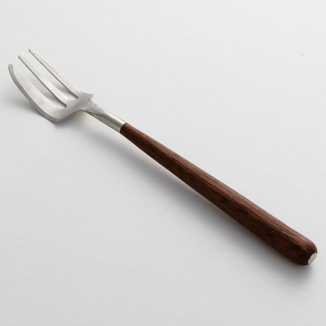 湯浅記央 デザートフォーク ステンレス/マホガニー