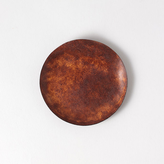 紙のカタチ　漆紙小皿丸茶