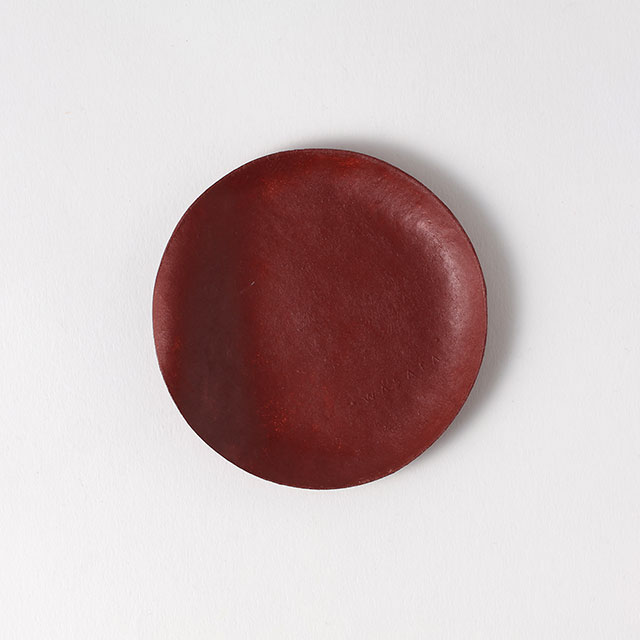 紙のカタチ 漆紙小皿丸朱