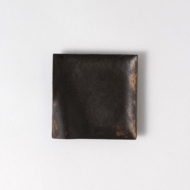 紙のカタチ 漆紙小皿スクエア黒