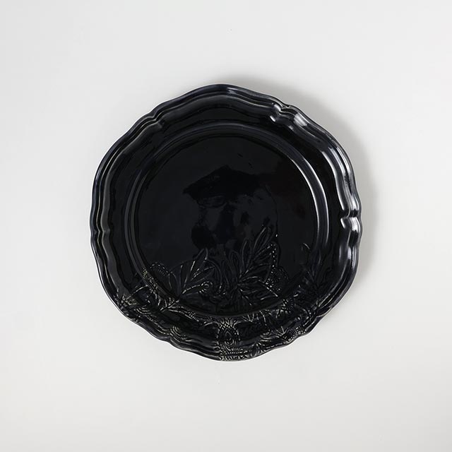 アラベスク　ディナープレート濃紺