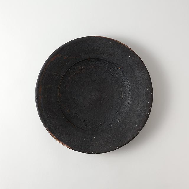 fractal リムプレート ブラック 24cm