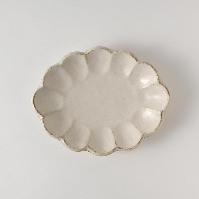 オーバルプレート　ベージュKF