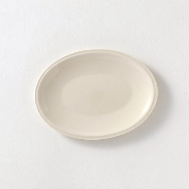 オーバルSプレート クチレ白