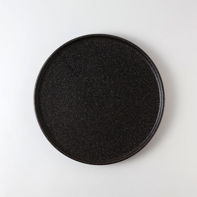 黒結晶フラットプレート23.5丸黒／グレー(A)