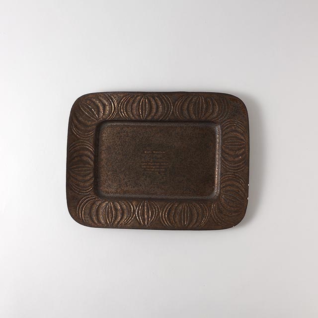 白井隆仁 鉄錆長皿25.5×19