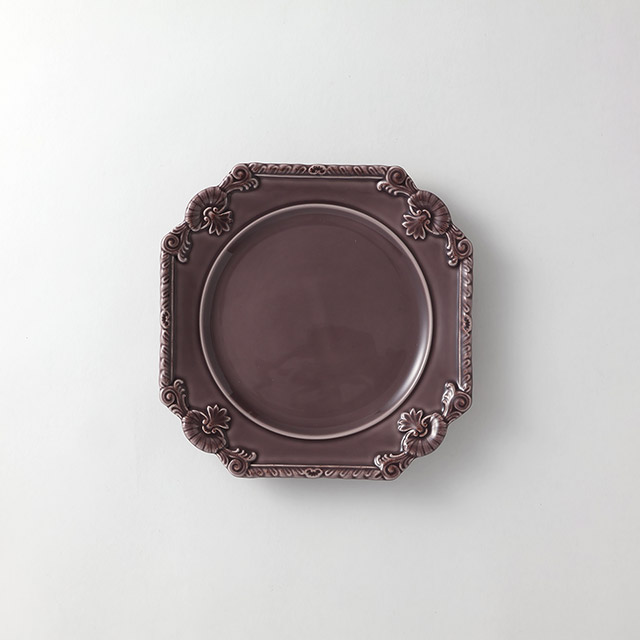 San スクエアエッチング皿 アース紫