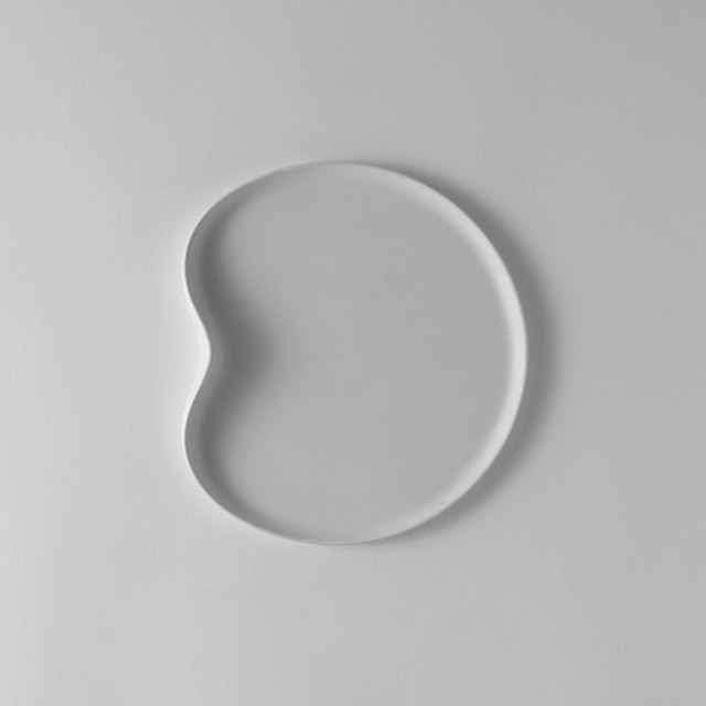 ビスクホワイトAT変形皿 小 白