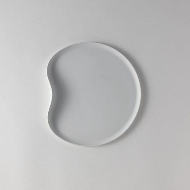 ビスクホワイトAT変形皿 大 白