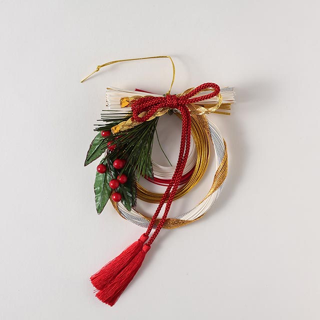 祝　正月飾り　水引布リボン