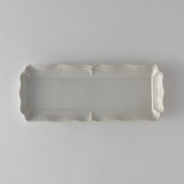 アイボリー　長方形皿　26.5×10.5