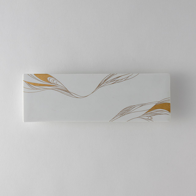 SIONE 白・金 長厚皿