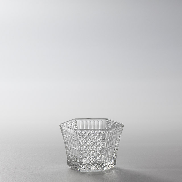 ガラス六角小付 MA