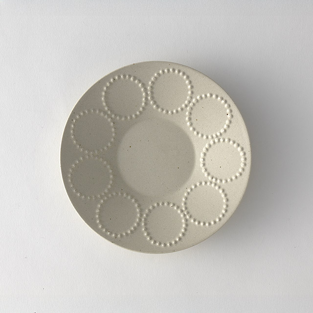 ミナペルホネン・タンバリン 18cm皿 白