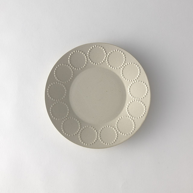 ミナペルホネン・タンバリン　24cm皿　白