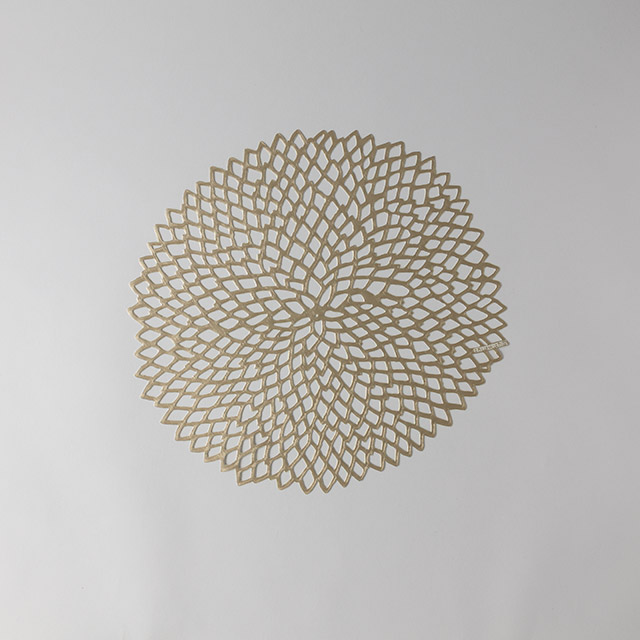 チルウィッチランチョンマット丸ダリア　ゴールド