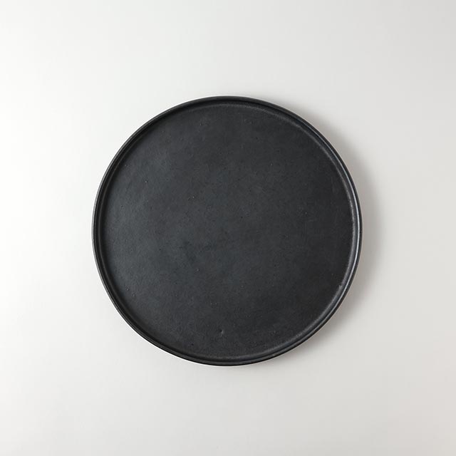 ハーベスト・ダークグレー丸切立皿26cm