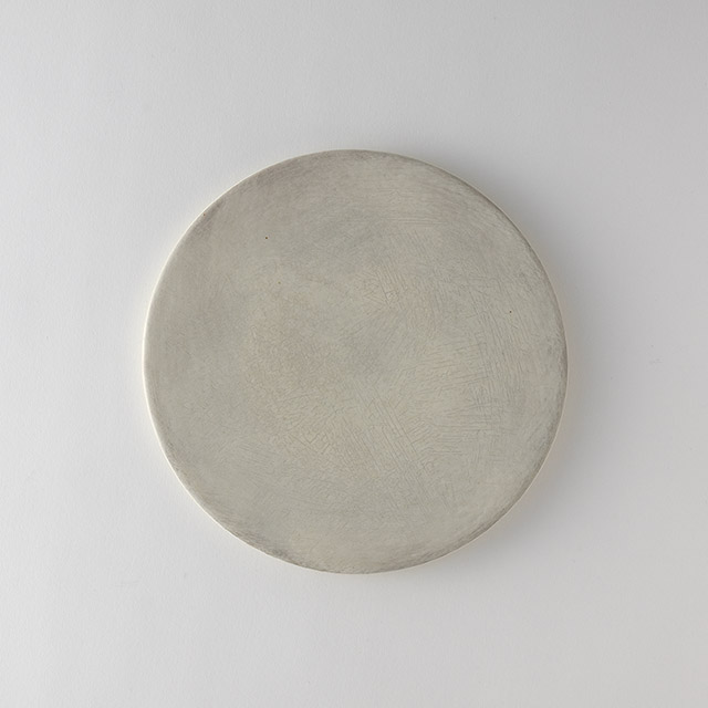 kasa　丸平プレート26cm白