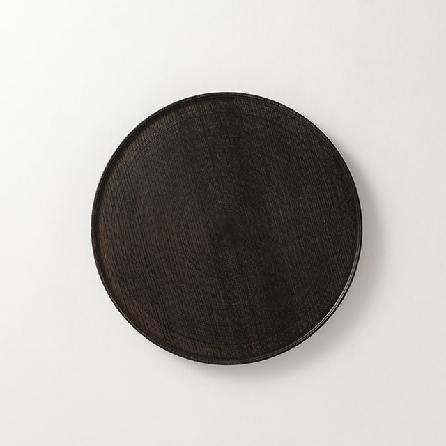 Hoshi 拭漆黒丸盆21cm