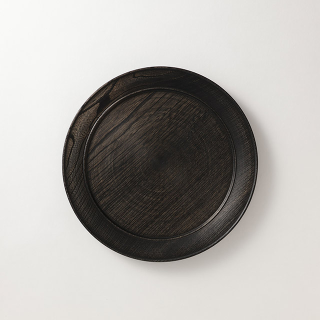 Sumi 拭漆黒丸トレー25.5