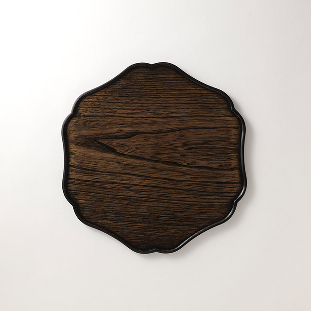 BON輪花盆　黒拭き漆