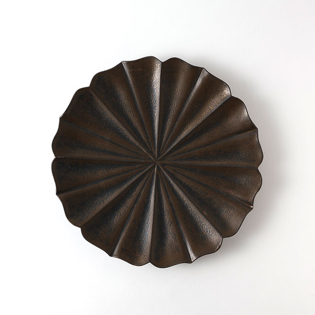 臼杵焼(特別色)丸プレート24cm