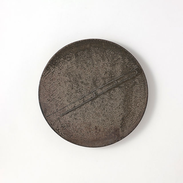 吉見螢石 丸台付皿