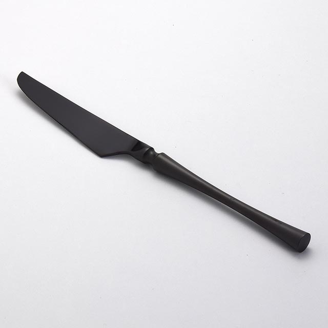 ブラックベベルエッジ ディナーナイフ