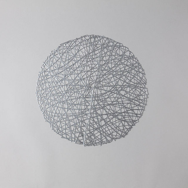 ドロープレイスマット丸シルバー