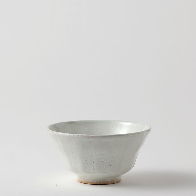 粉引そぎ飯碗 白