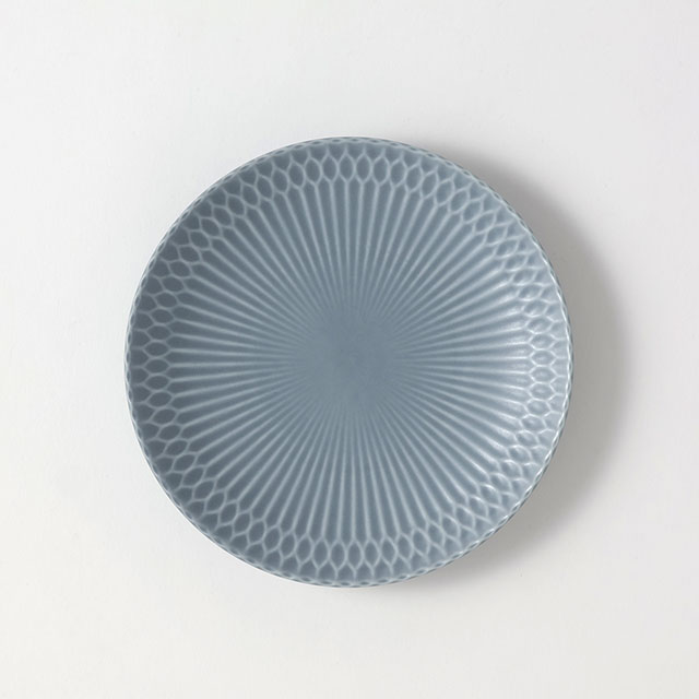さざ波16cm深皿ブルーグレー
