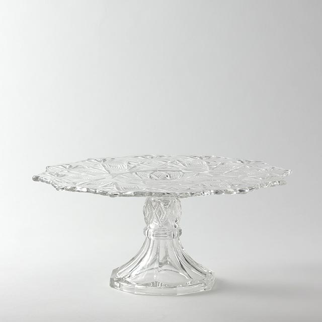 ガラスコンポート(1940年イギリス)12角