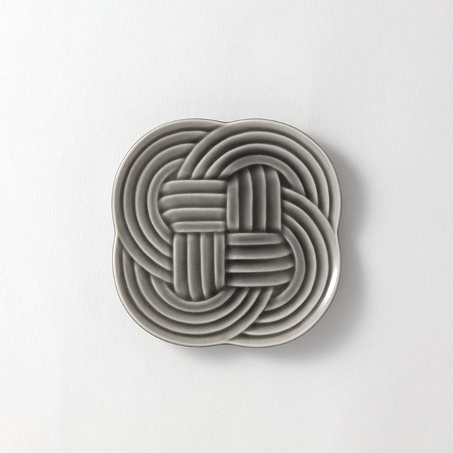 OTグレイ糸縄小皿