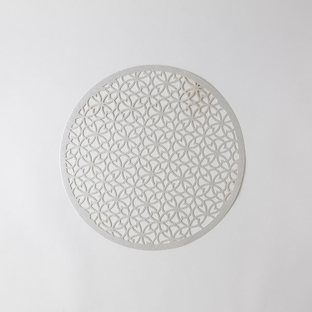 ランチョンマット丸白 KM38cm