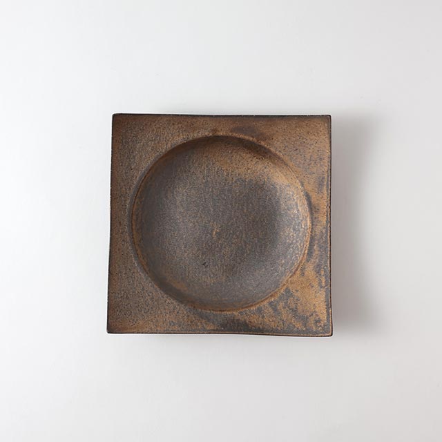 水野幸一 銅彩釉角皿