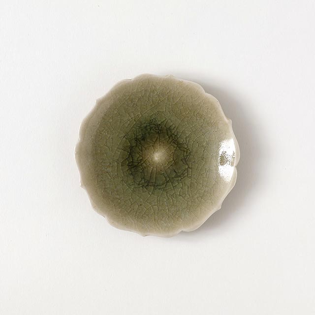 宮田竜司 益子9cmプレート(オリーブ)