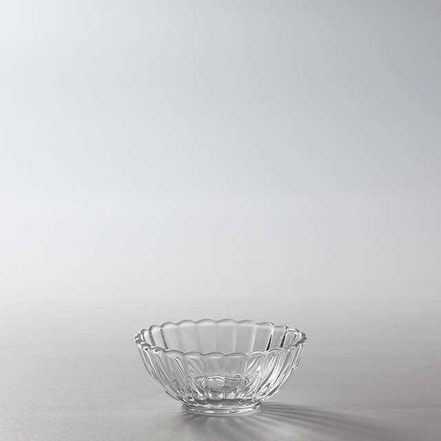 ガラス8cm菊割ミニ珍味皿