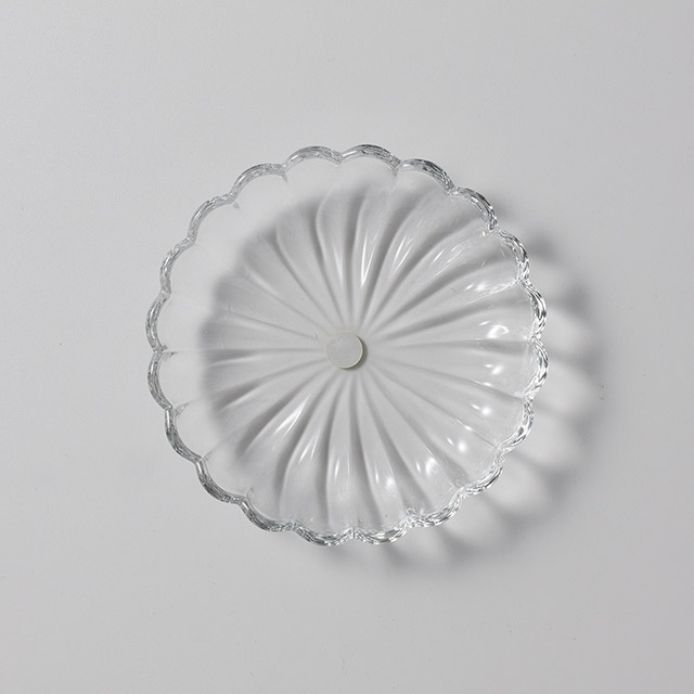 ガラス小付10cm菊割ミニ小皿