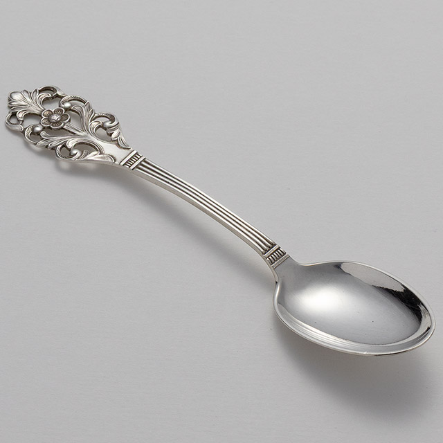 銀エスプレッソスプーン レース模様