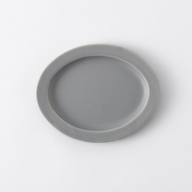 Saraグレーオーバル皿(S)