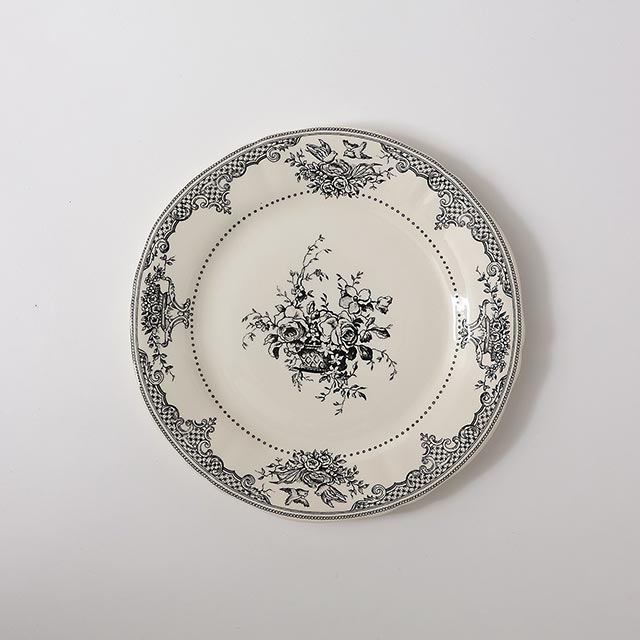 Gien Fleurs デザートプレート23cm