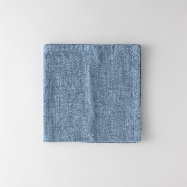 West Elm ブルー綿地ナプキン