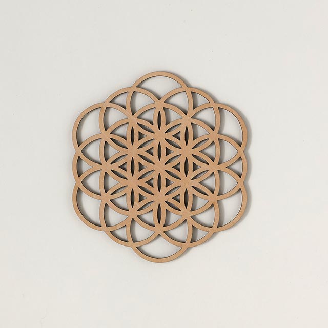 木製和モダンコースター七宝つなぎ