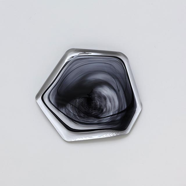 アラバスター変形多角形ガラスプレートB