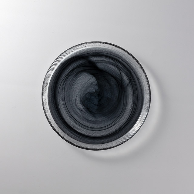 アラバスターガラスプレートS　黒