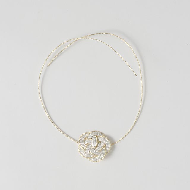 mty 水引DECO　梅　白／金ラメ