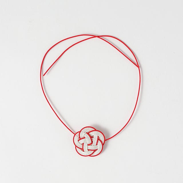 mty 水引DECO 梅 赤/白ラメ